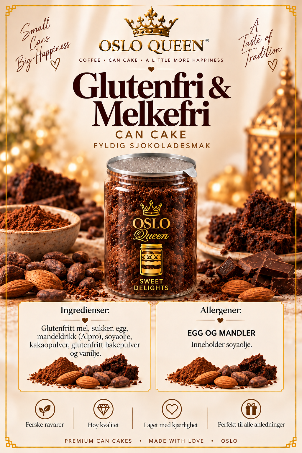 Oslo Queen Gluten-free & dairy-free can cake