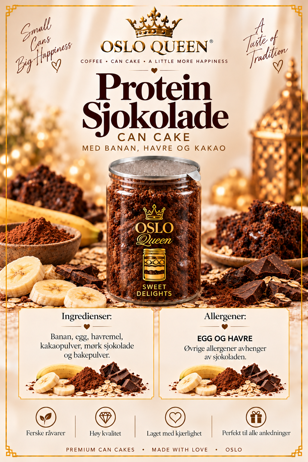 Oslo Queen Protein Chocolate can cake